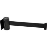Global Industrial™ Wall Mount Retractable Belt Barrier Black Case W/7-1/2' Black Belt