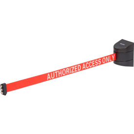 Global Industrial™ Magnetic Retractable Belt Barrier Black Case W/30' Red ""Authorized"" Belt