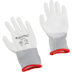Global Industrial™ Flat Polyurethane Coated Gloves White Small
