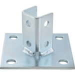 Global Industrial 1-5/8"" Post Base P2072asqeg Electro-Galvanized Sq