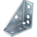 Global Industrial 1-5/8"" 90° Gusseted Fitting P2484eg 7 Hole Electro-Galvanized