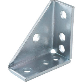Global Industrial 1-5/8"" 90° Gusseted Fitting P2484eg 7 Hole Electro-Galvanized