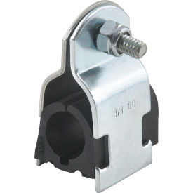 Global Industrial Tubing Strut Cushion Clamp Electro-Galvanized Steel with Polypropylene Cushion