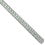 Global Industrial 1/2-13 x 6 feet Threaded Rod - Zinc Plated Carbon Steel