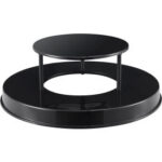 Plastic Rain Bonnet Lid for Global Industrial™ 36 Gal Extra-Heavy Duty Slatted Trash Can Black