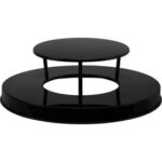 Steel Rain Bonnet Lid for Global Industrial™ 36 Gallon Slatted Trash Can Black