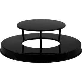 Steel Rain Bonnet Lid for Global Industrial™ 36 Gallon Slatted Trash Can Black