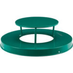 Steel Rain Bonnet Lid for Global Industrial™ 36 Gallon Slatted Trash Can Green