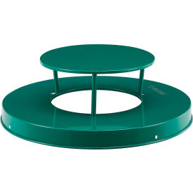 Steel Rain Bonnet Lid for Global Industrial™ 36 Gallon Slatted Trash Can Green