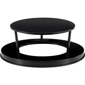 Steel Rain Bonnet Lid for Global Industrial™ 24 Gallon Slatted Trash Can Black