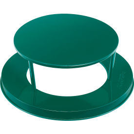 Steel Rain Bonnet Lid for Global Industrial™ 24 Gallon Slatted Trash Can Green