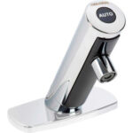 Global Industrial™ Deck Mounted Sensor Faucet With Trim Plate 1 GPM Chrome