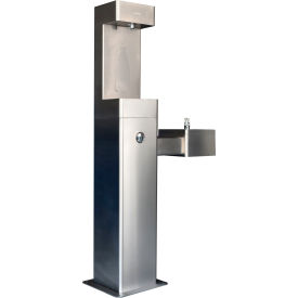 Global Industrial™ Outdoor Drinking Fountain with Bottle Filler Stainless