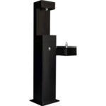 Global Industrial™ Outdoor Drinking Fountain & Bottle Filling Station w/ Filter Black