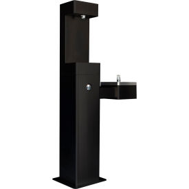 Global Industrial™ Outdoor Drinking Fountain & Bottle Filling Station w/ Filter Black