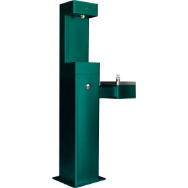 Global Industrial™ Outdoor Drinking Fountain w/ Bottle Filling Station Green