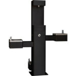 Global Industrial™ Outdoor Bottle Filler & Bi-Level Fountain w/ Pet Station & Filter Black