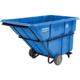 Global Industrial™ Extra HD Plastic Recycling Tilt Truck 1-1/2 Cu. Yd. Cap 2000 Lbs. CapBlue