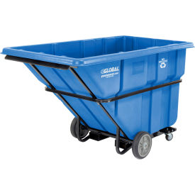 Global Industrial Forkliftable Extra HD Plastic Recycling Tilt Truck 1-1/2 Cu. Yd.