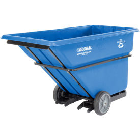 Global Industrial™ Forkliftable Extra HD Plastic Recycling Tilt Truck 1 Cu. Yd. Cap