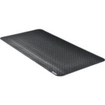Global Industrial™ Diamond Plate Anti Fatigue Mat 15/16"" Thick 2'W x 4'L Black
