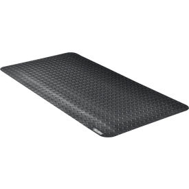 Global Industrial™ Diamond Plate Anti Fatigue Mat 15/16"" Thick 2'W x 4'L Black
