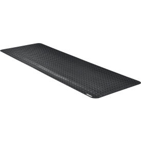 Global Industrial™ Diamond Plate Anti Fatigue Mat 15/16"" Thick 2'W x 6'L Black