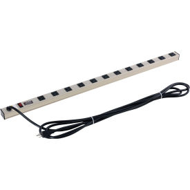 Global Industrial™ Surge Protected Power Strip 12 Outlets 15A 1500 Joules 15' Cord