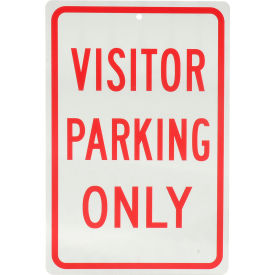 Global Industrial™ Aluminum Sign - Visitor Parking Only - .063"" Thick 932136