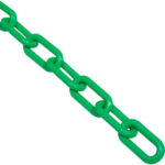Global Industrial™ Plastic Chain Barrier 1-1/2""x50'L Green