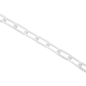 Global Industrial Plastic Chain Barrier 1-1/2""x50'L White
