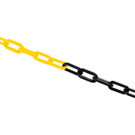 Global Industrial™ Plastic Chain Barrier 1-1/2""x50'L Yellow/Black