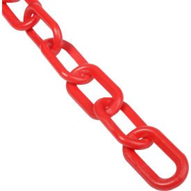 Global Industrial™ Plastic Chain Barrier 2""x50'L Red