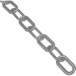 Global Industrial™ Plastic Chain Barrier 2""x50'L Silver