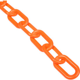 Global Industrial™ Plastic Chain Barrier 2""x50'L Safety Orange