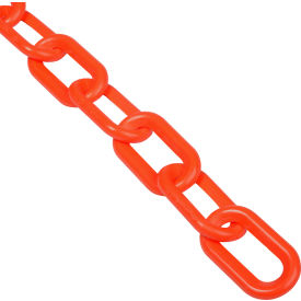 Global Industrial™ Plastic Chain Barrier 2""x50'L Traffic Orange