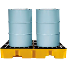 Global Industrial™ 4 Drum Low Profile Spill Containment Pallet with Drain