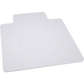 Interion® Office Chair Mat for Carpet - 36""W x 48""L w/20"" x 10"" Lip - Straight Edge- Ind. Pkg