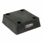Global lndustrial™ Molded Dock Bumper Square 12-1/2Wx11-3/8H Black