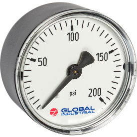 Global Industrial™ 2"" Pressure Gauge 30 INHG/KPA VAC 1/4"" NPT CBM Plastic