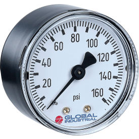 Global Industrial™ 1-1/2"" Pressure Gauge 100 PSI 1/8"" NPT CBM Steel