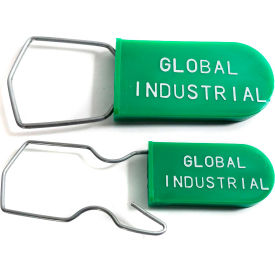 Global Industrial™ Padlock Seal With Wire Hasp Green 1000/Pack