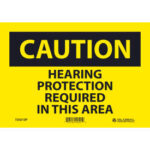 Global Industrial™ Caution Hearing Protection Required 7x10 Pressure Sensitive Vinyl