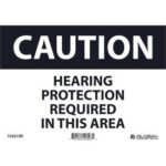 Global Industrial™ Caution Hearing Protection Required 7x10 Rigid Plastic