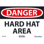 Global Industrial™ Danger Hard Hat Area 7x10 Rigid Plastic