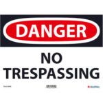 Global Industrial™ Danger No Trespassing 10x14 Rigid Plastic