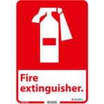 Global Industrial™ Fire Extinguisher Sign 14x10 Pressure Sensitive Vinyl