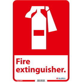 Global Industrial™ Fire Extinguisher Sign 14x10 Pressure Sensitive Vinyl