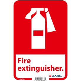Global Industrial™ Fire Extinguisher Sign 10x7 Rigid Plastic