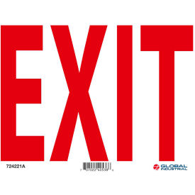 Global Industrial™ Exit Sign 10''W x 7''H Aluminum